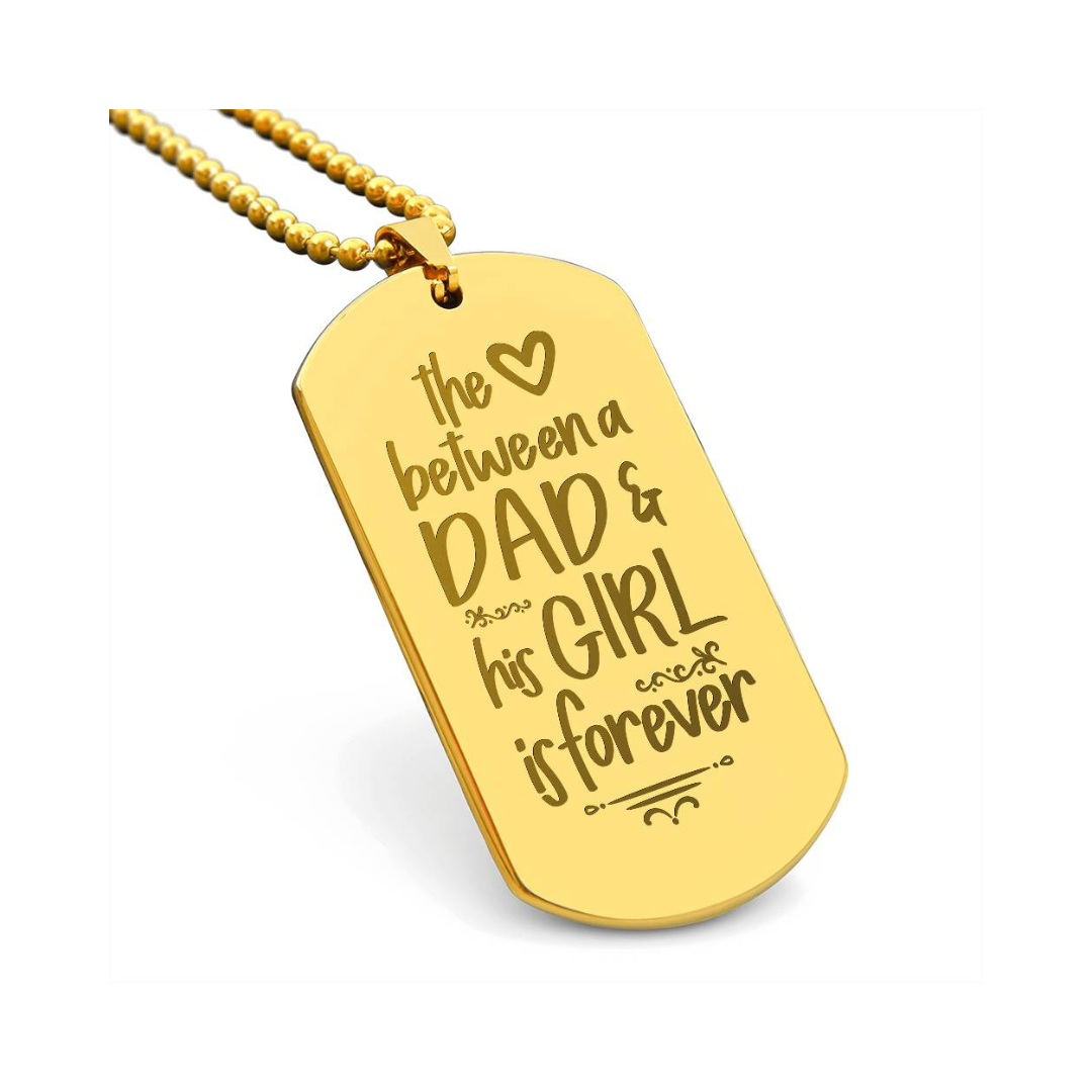 Surprise your loved one by giving them this unique and eye catching Engraved Dog Tag Necklace! It's a classic, yet stylish statement piece that is sure to spark conversation.