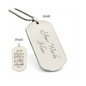 Surprise your loved one by giving them this unique and eye catching Engraved Dog Tag Necklace! It's a classic, yet stylish statement piece that is sure to spark conversation.