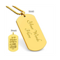 Surprise your loved one by giving them this unique and eye catching Engraved Dog Tag Necklace! It's a classic, yet stylish statement piece that is sure to spark conversation.