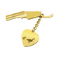 Engraved Heart Keychain - Mama Duck With Duckling