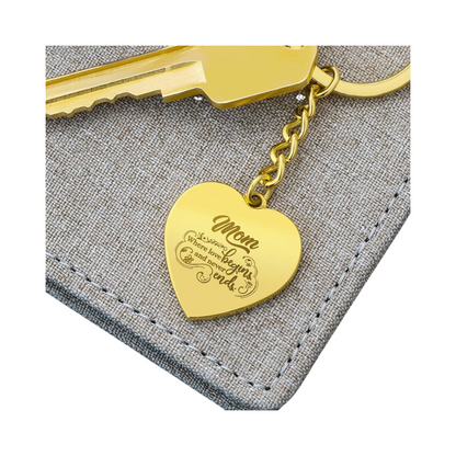 Create a unique keepsake with our Engraved Heart Keychain. This high-quality stainless steel piece can be customized on the back in a scripted font, with 2 lines of text, up to 20 characters each. 
