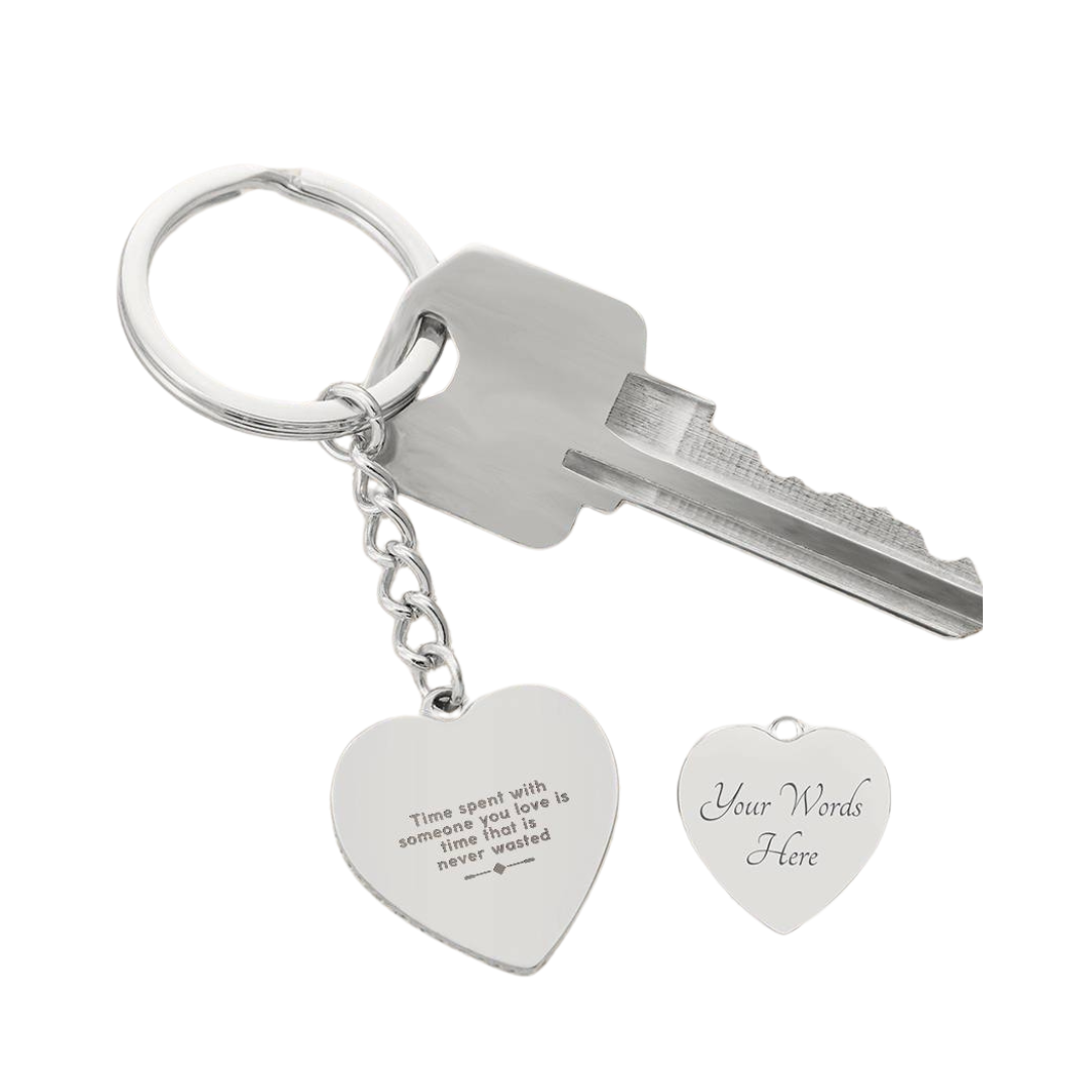 Photo Heart Keychain, Custom Photo Heart Keychain, Personalized Picture Heart Keychain, Engraved Photo Heart Pendant, Custom Gift for Her, Valentine Gift