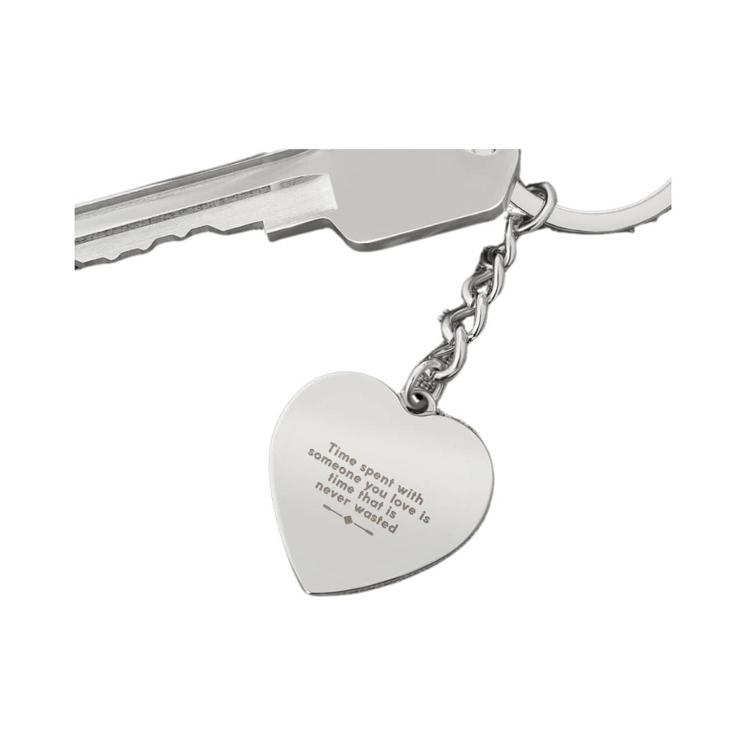 Photo Heart Keychain, Custom Photo Heart Keychain, Personalized Picture Heart Keychain, Engraved Photo Heart Pendant, Custom Gift for Her, Valentine Gift
