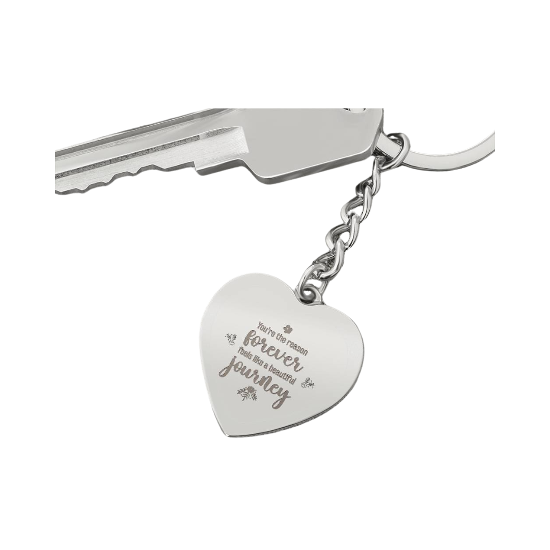 Photo Heart Keychain, Custom Photo Heart Keychain, Personalized Picture Heart Keychain, Engraved Photo Heart Pendant, Custom Gift for Her, Valentine Gift