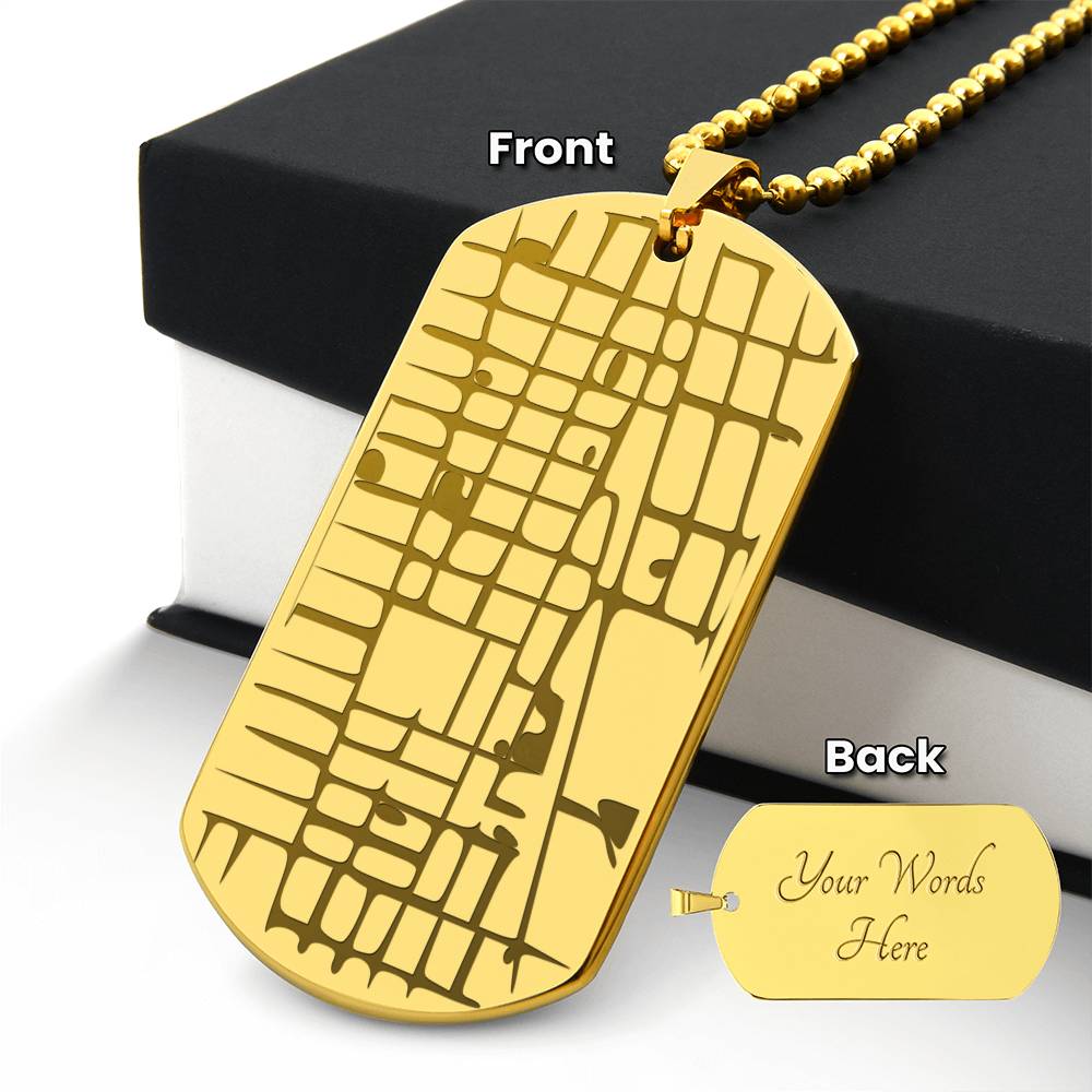 Celebrate life’s most special locations with this stunning Engraved Dog Tag Map Necklace. Whether it’s the place where you first met, said “I do,” or found your forever home, this unique keepsake makes for a perfect gift for any occasion.&nbsp;