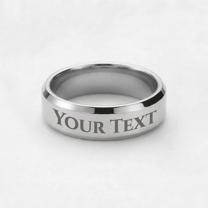The Engraved Men's Ring lets you add a personal touch with a custom message engraved right onto the band — up to 25 characters of anything meaningful. A name, a date, a few words only the two of you understand. This is the kind of gift that gets worn every single day.