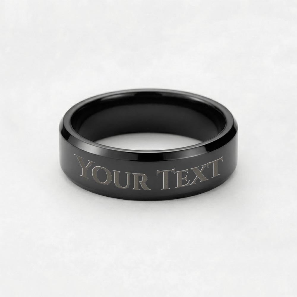 The Engraved Men's Ring lets you add a personal touch with a custom message engraved right onto the band — up to 25 characters of anything meaningful. A name, a date, a few words only the two of you understand. This is the kind of gift that gets worn every single day.