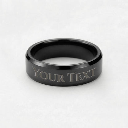 The Engraved Men's Ring lets you add a personal touch with a custom message engraved right onto the band — up to 25 characters of anything meaningful. A name, a date, a few words only the two of you understand. This is the kind of gift that gets worn every single day.