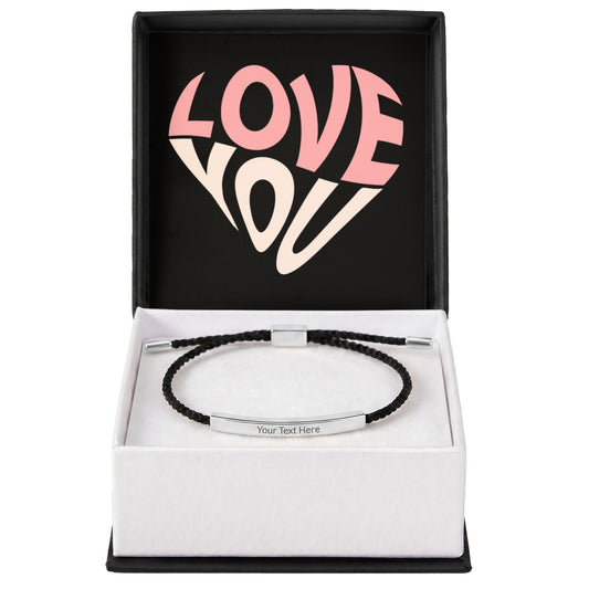 Celebrate life’s most meaningful moments with a piece that is as unique as the person wearing it. Whether it's a message for a loved one or a bold statement of your own, this bracelet turns sentiment into a wearable work of art.