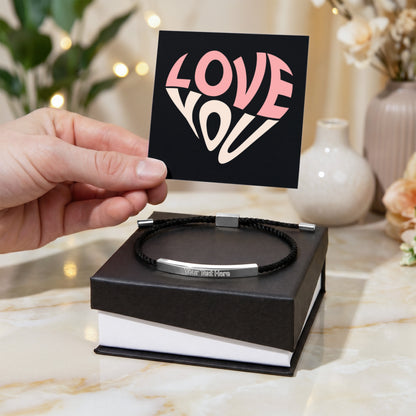 Celebrate life’s most meaningful moments with a piece that is as unique as the person wearing it. Whether it's a message for a loved one or a bold statement of your own, this bracelet turns sentiment into a wearable work of art.