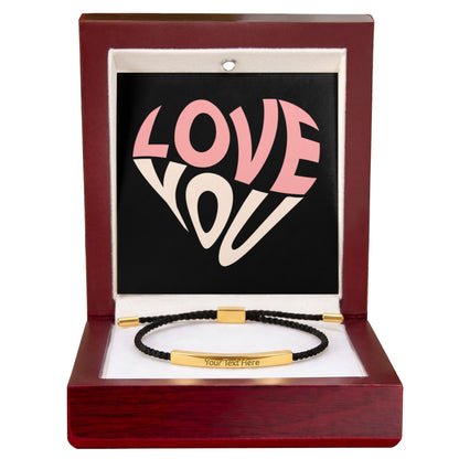 Celebrate life’s most meaningful moments with a piece that is as unique as the person wearing it. Whether it's a message for a loved one or a bold statement of your own, this bracelet turns sentiment into a wearable work of art.