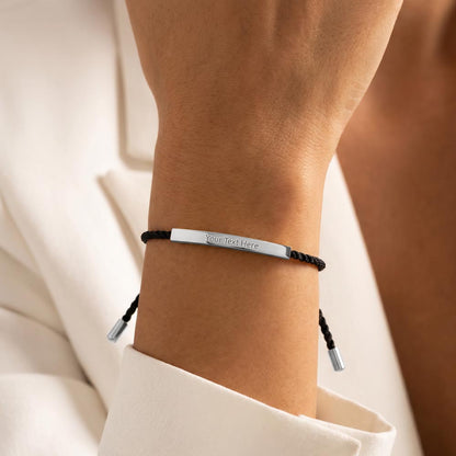 Celebrate life’s most meaningful moments with a piece that is as unique as the person wearing it. Whether it's a message for a loved one or a bold statement of your own, this bracelet turns sentiment into a wearable work of art.