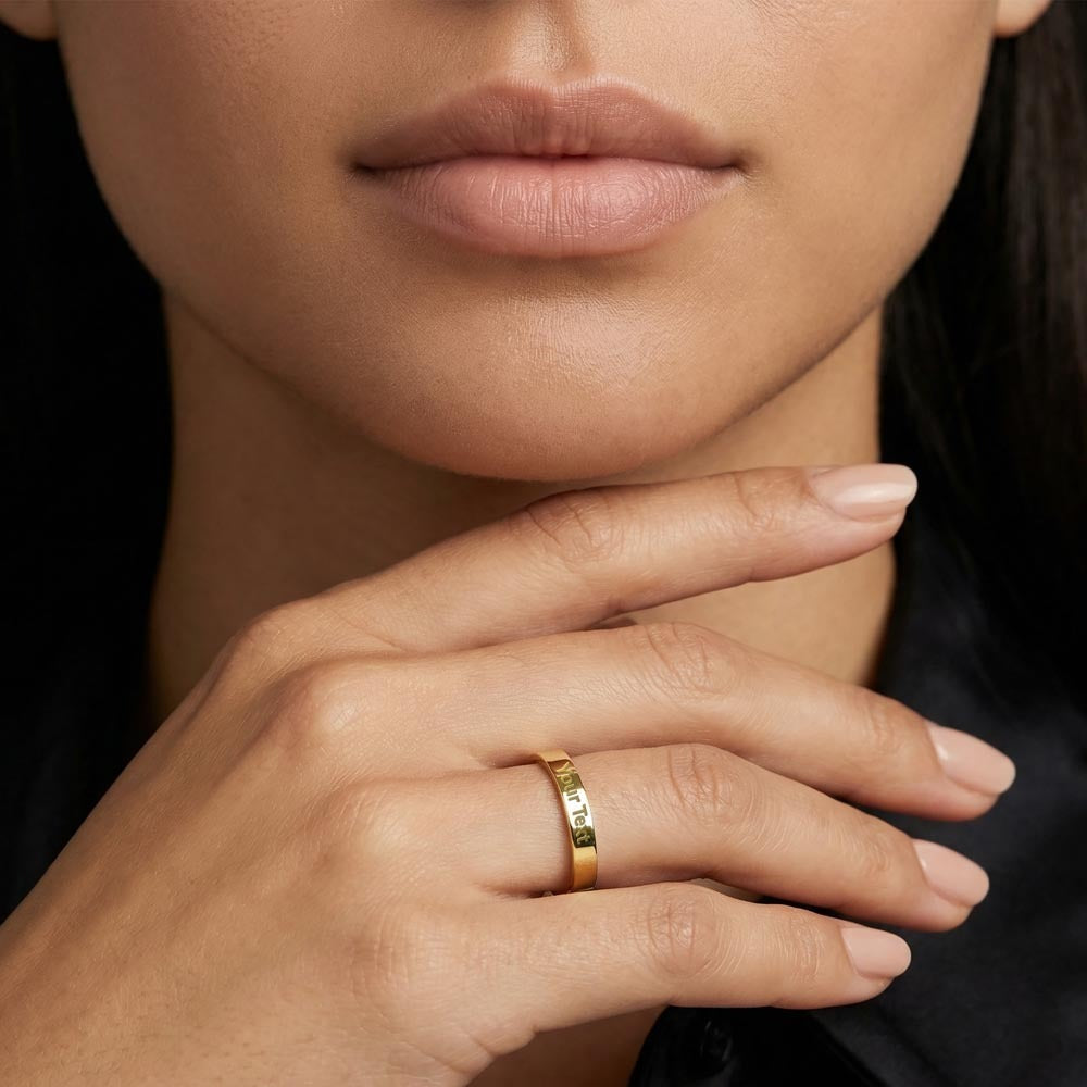 Make it meaningful. Surprise her with a custom engraved ring she'll treasure forever!
The Engraved Women's Ring lets you add a heartfelt personal touch with a custom message engraved right onto the band — up to 25 characters of anything meaningful. 
