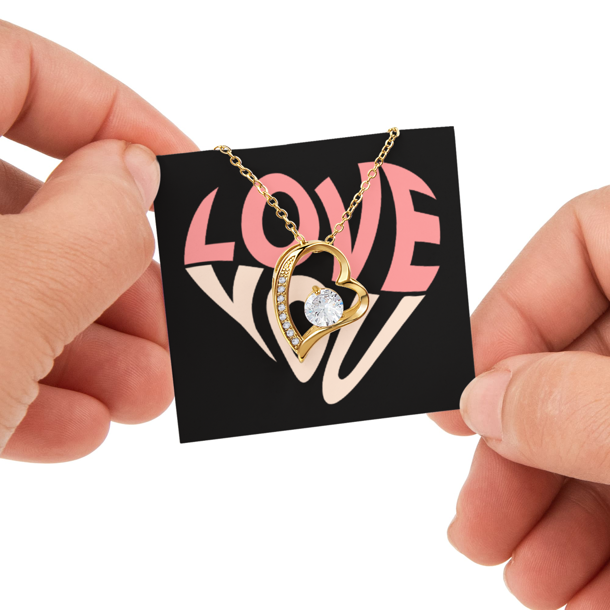 Forever Love Necklace with Rotating Rose Gift Box