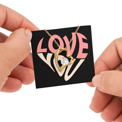 Forever Love Necklace with Rotating Rose Gift Box