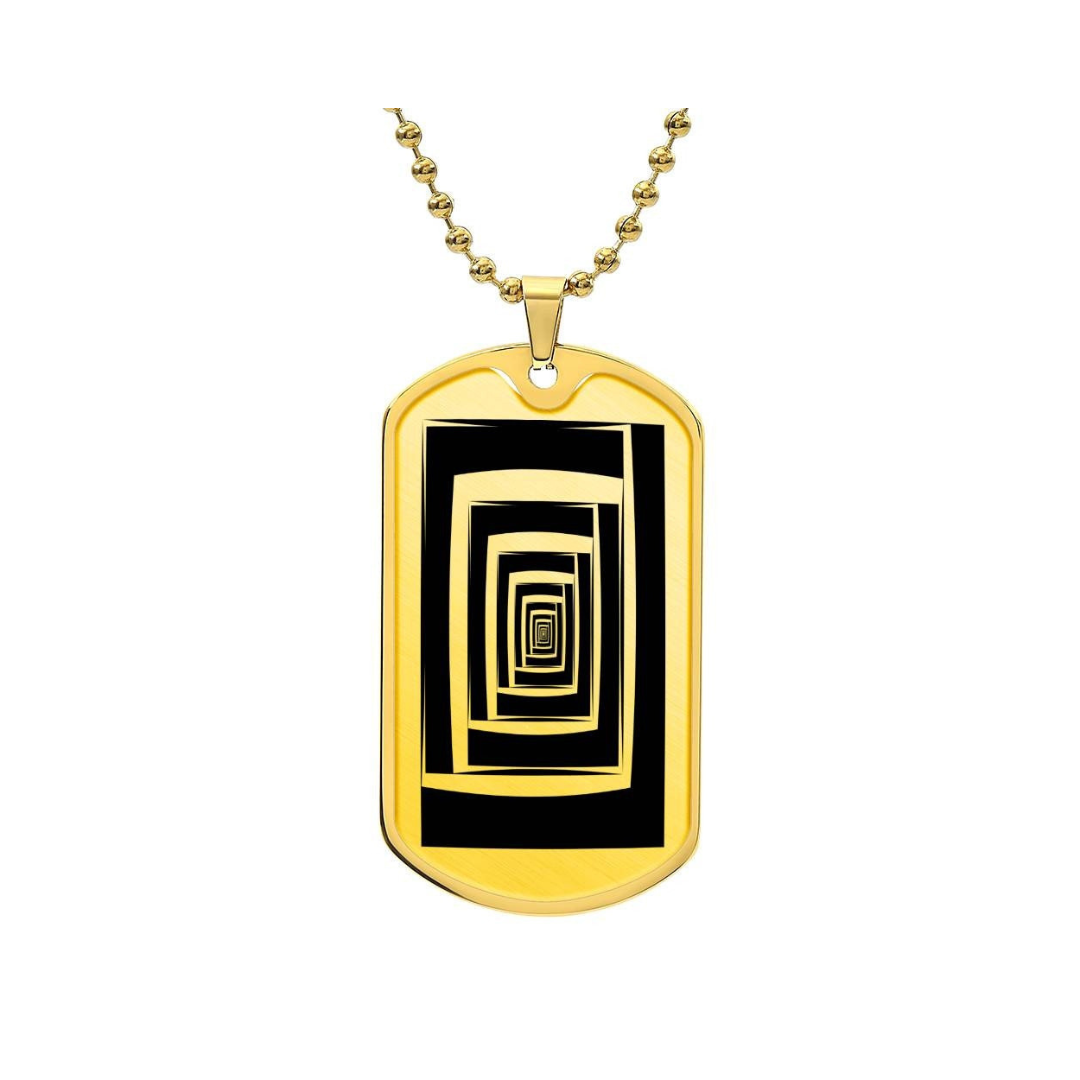 Graphic Dog Tag Pendant + Necklace - Bull, Personalized Military Dog tag, Men Engraved Necklace, Personalized jewelry gift for him