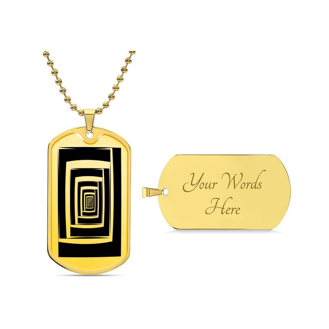 Graphic Dog Tag Pendant + Necklace - Bull, Personalized Military Dog tag, Men Engraved Necklace, Personalized jewelry gift for him