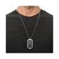 Graphic Dog Tag Pendant + Necklace - Bull, Personalized Military Dog tag, Men Engraved Necklace, Personalized jewelry gift for him