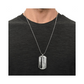 Graphic Dog Tag Pendant + Necklace - Bull, Personalized Military Dog tag, Men Engraved Necklace, Personalized jewelry gift for him