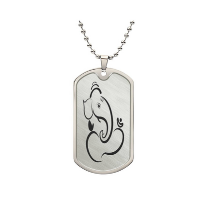 Graphic Dog Tag Pendant + Necklace - Bull, Personalized Military Dog tag, Men Engraved Necklace, Personalized jewelry gift for him