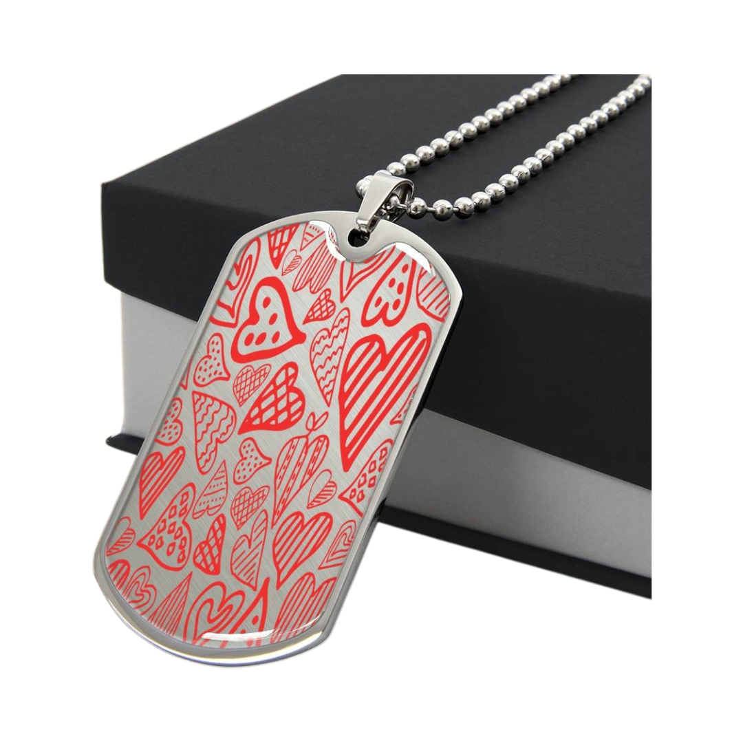 Graphic Dog Tag Pendant + Necklace - Bull, Personalized Military Dog tag, Men Engraved Necklace, Personalized jewelry gift for him