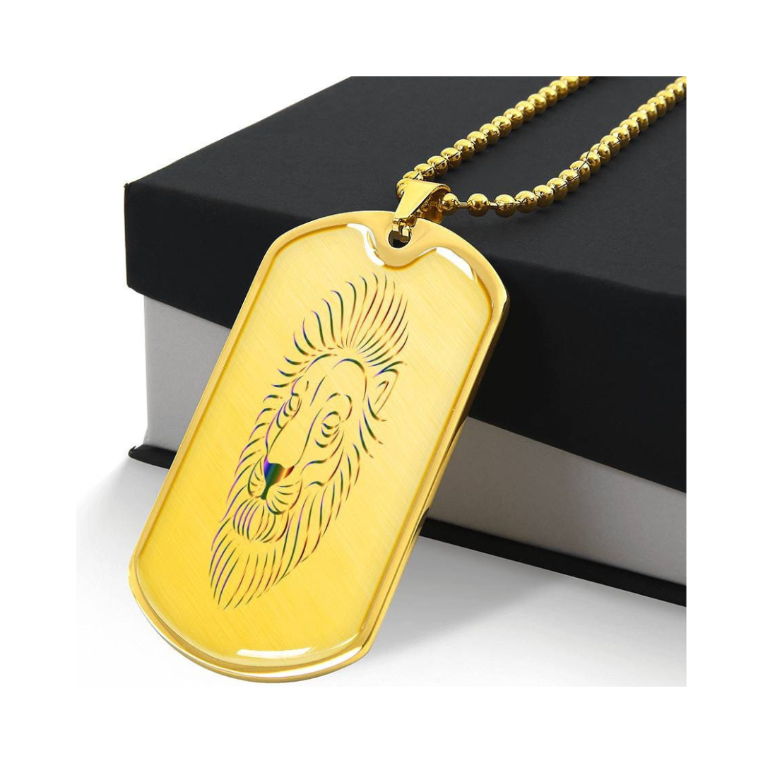 Graphic Dog Tag Pendant + Necklace - Bull, Personalized Military Dog tag, Men Engraved Necklace, Personalized jewelry gift for him
