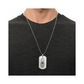 Graphic Dog Tag Pendant + Necklace - Bull, Personalized Military Dog tag, Men Engraved Necklace, Personalized jewelry gift for him