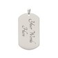 Graphic Dog Tag Pendant + Necklace - Bull, Personalized Military Dog tag, Men Engraved Necklace, Personalized jewelry gift for him