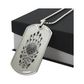 Graphic Dog Tag Pendant + Necklace - Bull, Personalized Military Dog tag, Men Engraved Necklace, Personalized jewelry gift for him