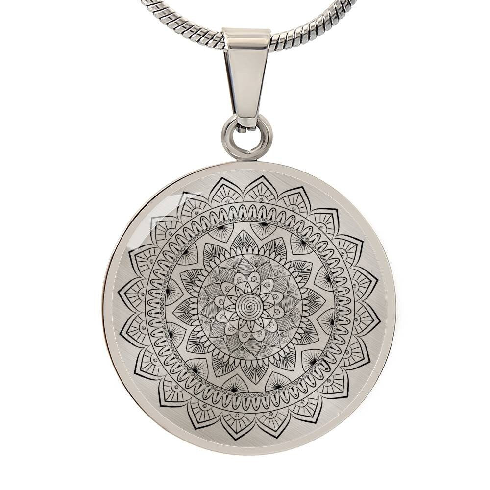 Graphic Circle Pendant + Necklace - 3