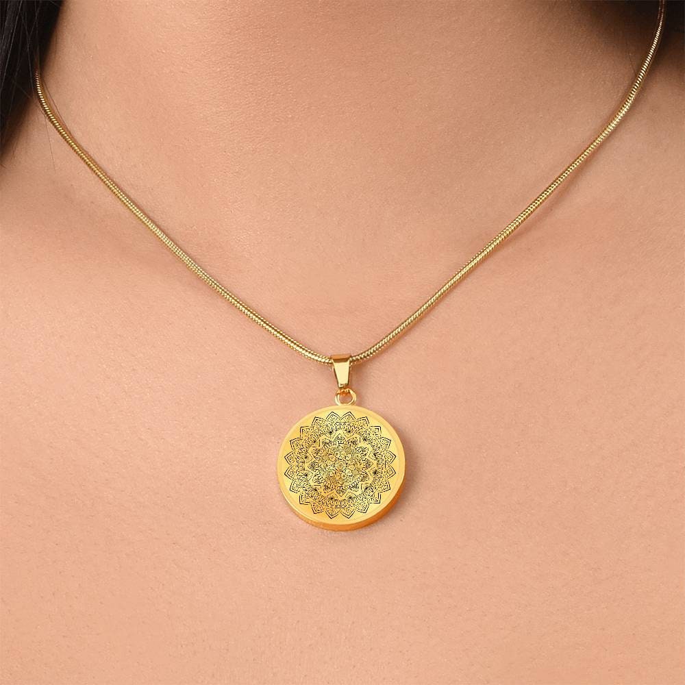Graphic Circle Pendant + Necklace - 3