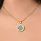 Graphic Circle Pendant + Necklace - Abstract Mandala 44