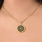 Graphic Circle Pendant + Necklace - Abstract Mandala 