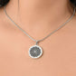 Graphic Circle Pendant + Necklace - Abstract Mandala 19