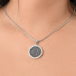 Graphic Circle Pendant + Necklace - Abstract Mandala 7
