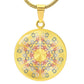 Graphic Circle Pendant + Necklace - Molecular Abstract Art