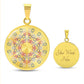 Graphic Circle Pendant + Necklace - Molecular Abstract Art