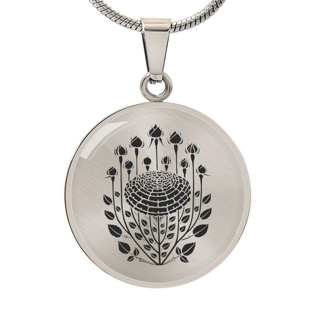 Graphic Circle Pendant + Necklace - Ornament