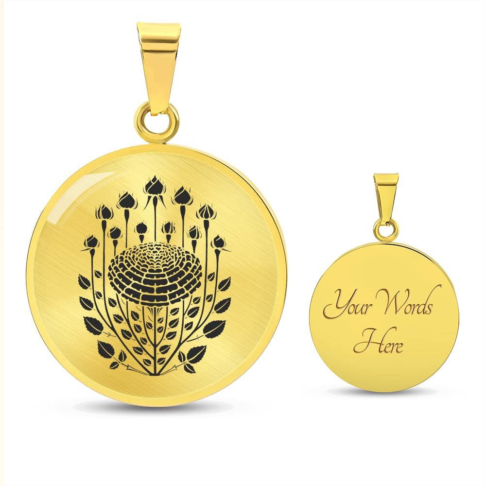 Graphic Circle Pendant + Necklace - Ornament