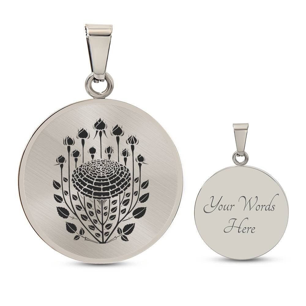 Graphic Circle Pendant + Necklace - Ornament