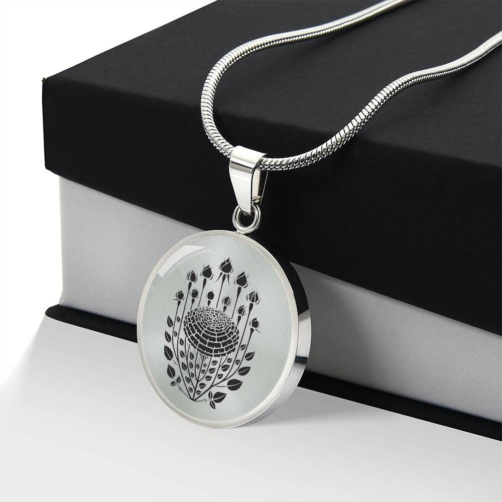 Graphic Circle Pendant + Necklace - Ornament