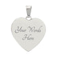 Graphic Heart Pendant + Necklace - Abstract Cyclone