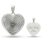 Graphic Heart Pendant + Necklace - Abstract Mandala