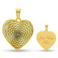 Graphic Heart Pendant + Necklace - Abstract Mandala