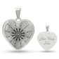 Graphic Heart Pendant + Necklace - Abstract Mandala