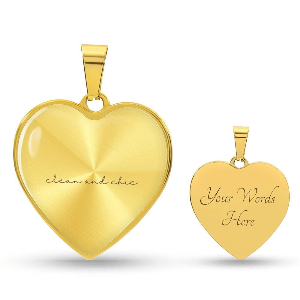 Graphic Heart Pendant + Necklace - Clean and Chic