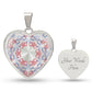 Graphic Heart Pendant + Necklace - Digital Abstract Art
