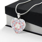 Graphic Heart Pendant + Necklace - Digital Abstract Art