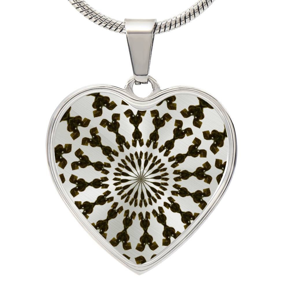 Graphic Heart Pendant + Necklace - Graphic Expression