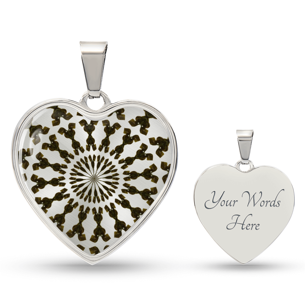 Graphic Heart Pendant + Necklace - Graphic Expression